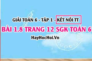 Giải bài 1.8 trang 12 Toán 6 Tập 1 SGK Kết nối tri thức